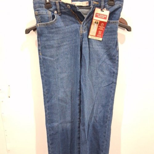 GIRL'S LEVI STRAUSS SIGNATURE WIDE LEG JEANS - SIZE 10 - BLUE image 2