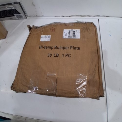 HI-TEMP BUMPER BARBELL PLATE -2" - 30LBS - BLACK/BLUE image 4