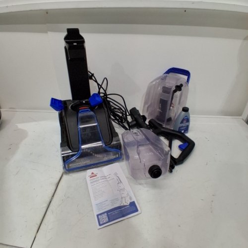 BISSELL POWERCLEAN TURBOBRUSH PET UPRIGHT CARPET CLEANER, POWERFUL & LIGHTWEIGHT - 120V - BLUE - (MODEL:3939C) image 3