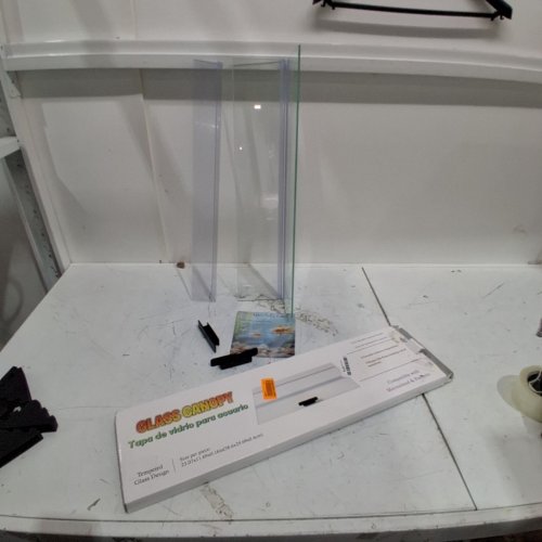 CUCZUUS TEMPERED AQUARIUM GLASS CANOPY - 23.07" X 11.69" X 0.16" - FITS 15GLA & 20GAL FISH TANKS - CLEAR (MODEL : CUC-US-FT2307-1) image 2