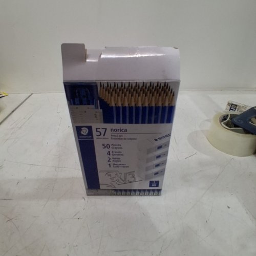 57PC STAEDTLER NORICA PENCIL SET WITH SHARPENER, ERASERS AND RULERS - 2HB - BLUE (MODEL: 2464444) image 2
