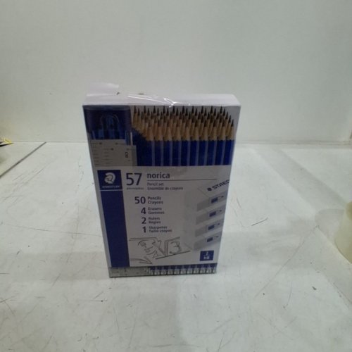 57PC STAEDTLER NORICA PENCIL SET WITH SHARPENER, ERASERS AND RULERS - 2HB - BLUE (MODEL: 2464444) image 4
