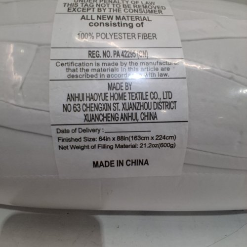 BEDTREAT DOWN ALTERNATIVE COMFORTER - TWIN - WHITE image 3