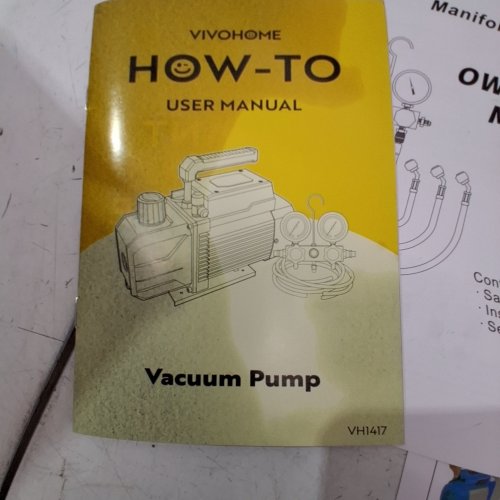 VIVOHOME A2L 1/3 HP 4.5CFM 1 STAGE AC VACUUM PUMP AND MANIFOLD GAUGE SET - 110V - BLUE (MODEL: VH1417) image 3
