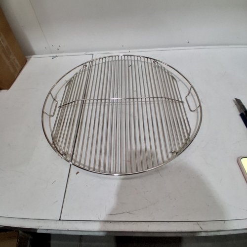 ONLYFIRE FOLDABLE COOKING GRATE FOR GRILL, CIRCLE FIRE PIT - 21.5" X 21.5" - STAINLESS STEEL image 2