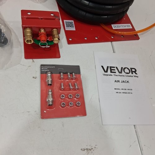 TRIPLE BAG AIR JACK WITH SIX STEEL PIPES - 3 TON/6600 LBS - RED - (MODEL:HR-3B) image 3
