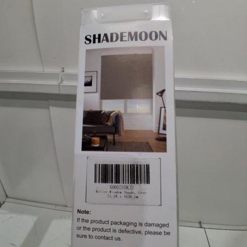 SHADEMOON CORDLESS BLACKOUT WINDOW ROLLER SHADES - 28" X 72" - GREY (MODEL: SHADEMOON003) image 2