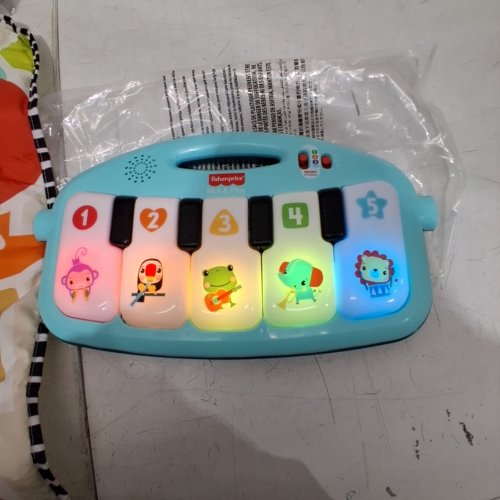 FISHER-PRICE GLOW AND GROW KICK & PLAY PIANO PLAYMAT - BLUE - (MODEL: HWD95) image 2