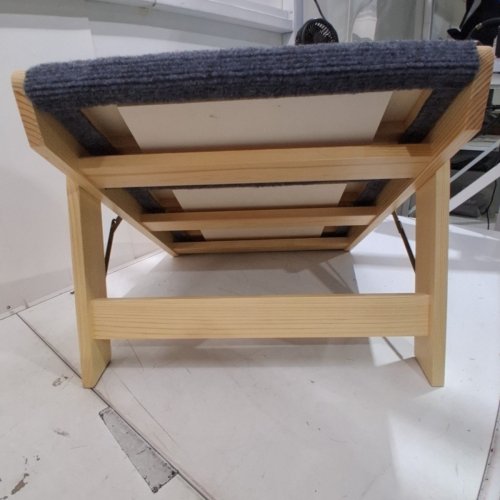 4-STEP DOG STAIRS - 25" X 18.5" X 19" - 150LB CAPACITY - GREY/WOOD (MODEL: ZD-25DOG06) image 3