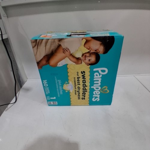 160PK PAMPERS SWADDLERS DISPOSABLE BABY DIAPERS - SIZE 1 (8-14LB) image 3