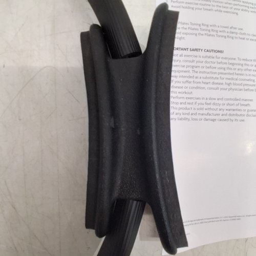 GAIAM PILATES RESISTANCE RING WITH DUAL GRIP HANDLES FOR TONING & FITNESS - 12" - BLACK image 3