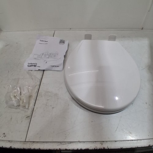 GARVEETECH ELONGATED ROUND TOILET SEAT - OSFM - WHITE (MODEL:7PVWP) image 2