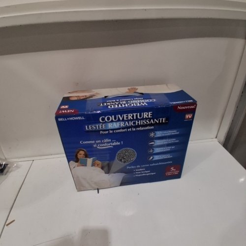 BELL+HOWELL COOLING WEIGHTED BLANKET - 10LBS - QUEEN - WHITE image 4