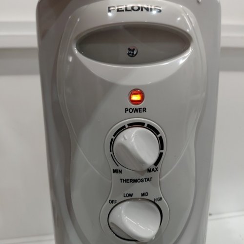 PELONIS OIL FILLED ELECTRIC RADIANT SPACE HEATER - 1500W - GREY (MODEL: PHO15A2AGW) image 2