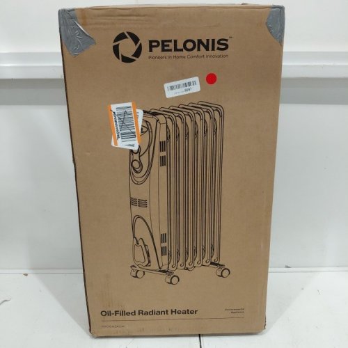 PELONIS OIL FILLED ELECTRIC RADIANT SPACE HEATER - 1500W - GREY (MODEL: PHO15A2AGW) image 4