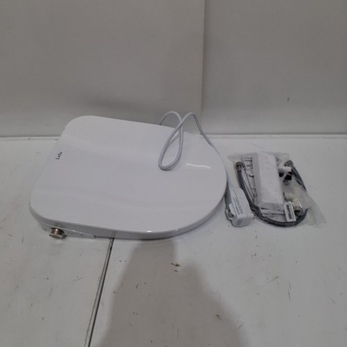 LXLU BIDET TOILET SEAT WITH SLOW CLOSE LID, HEAT, AND REMOTE - OVAL - WHITE (MODEL: RF001) image 3