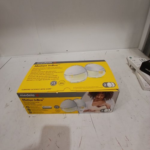 MEDELA MOTION INBRA WEARABLE BREAST PUMP - WHITE/YELLOW - (MODEL: YM-8801) image 4