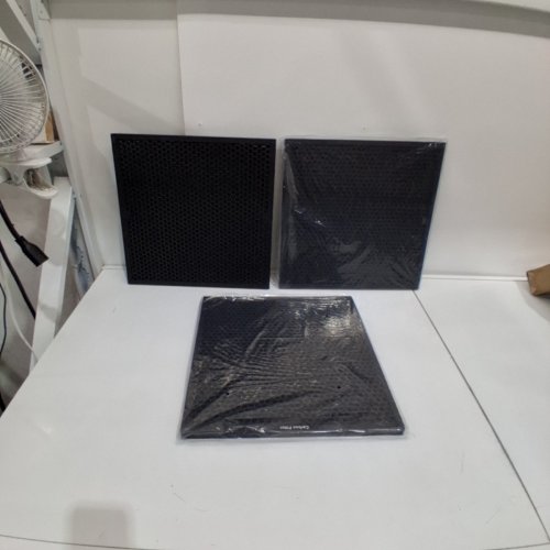 3PK AIR SCRUBBER CARBON FILTERS FOR VARIOUS AIR PURIFIERS - 16" X 16" X 1" - BLACK (MODEL: HEPA500) image 3