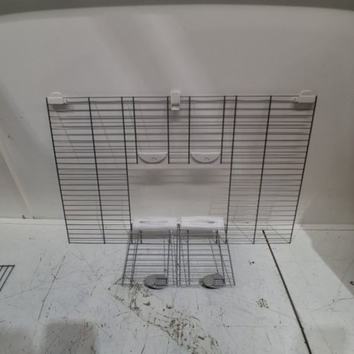 4PC PET PLAY PEN CAGE - SMALL - 11.6" X 13" / 21" X 13" - GREY image 3