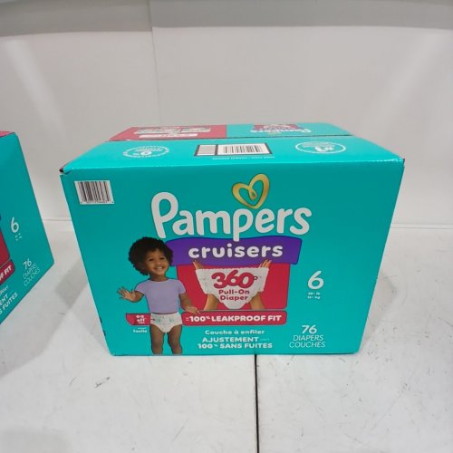 76PK PAMPERS CRUISERS 100% LEAKPROOF 360° GAP-FREE FIT DIAPERS - SIZE 6 image 2