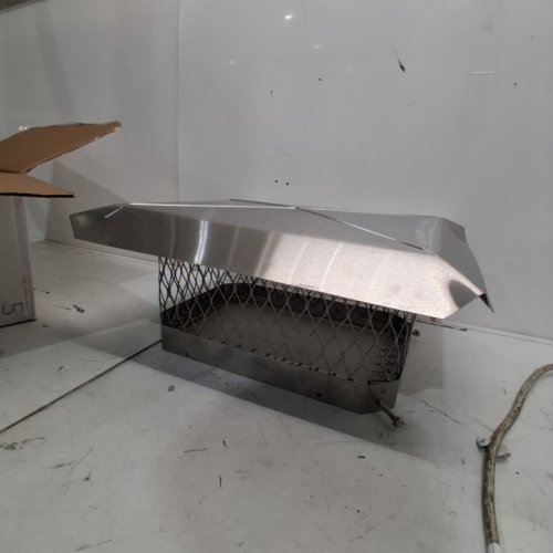 SHELTER FIREPLACE BOLT ON SINGLE FLUE CHIMNEY COVER - STAINLESS STEEL - 9" X 13" (MODEL:SCSS913) image 2
