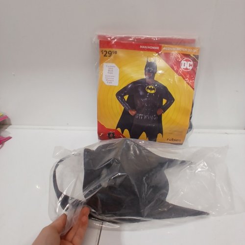 3PC RUBIES BATMAN COSTUME - MEDIUM - BLACK image 3