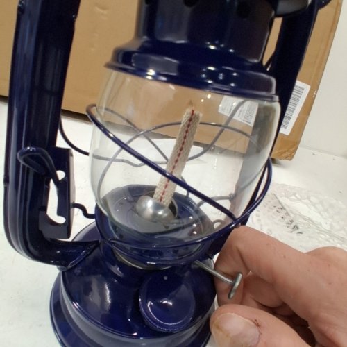 BEUFEE HURRICANE KEROSENE OIL HANGING LANTERN LIGHT - 9.6" - DARK BLUE (MODEL: BEUFEEG0325NMVCX-01) image 5