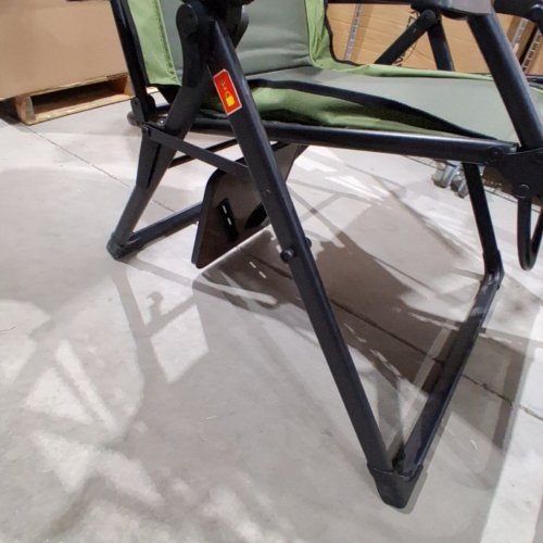 TIMBER RIDGE OVERSIZED OUTDOOR ZERO GRAVITY CAMPINGG LOUNGE CHAIR WITH CUP HOLDER - 350LB CAPACITY (GREEN /BLACK) (MODEL: 2033406) image 3