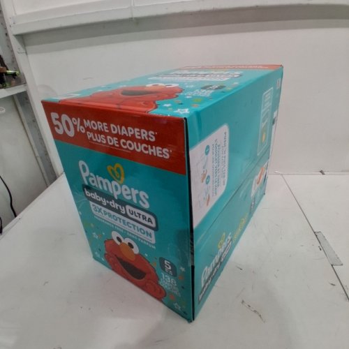 138PK PAMPERS BABY DRY ULTRA DIAPERS - SIZE 5 - ELMO SESAME STREET image 2