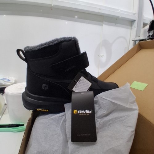 MEN'S FITVILLE WINTER COZYCORE BOOTS - SIZE 11EW - BLACK image 3