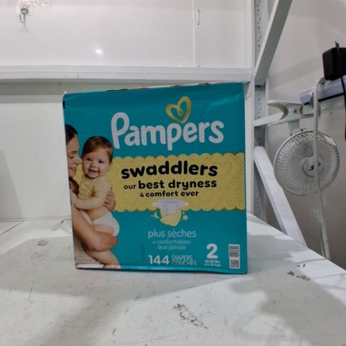 144PK PAMPERS SWADDLERS DISPOSABLE DIAPERS - SIZE 2 (10LBS -22LBS) image 2