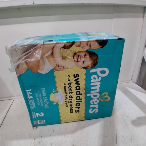 144PK PAMPERS SWADDLERS DISPOSABLE DIAPERS - SIZE 2 (10LBS -22LBS) image 5