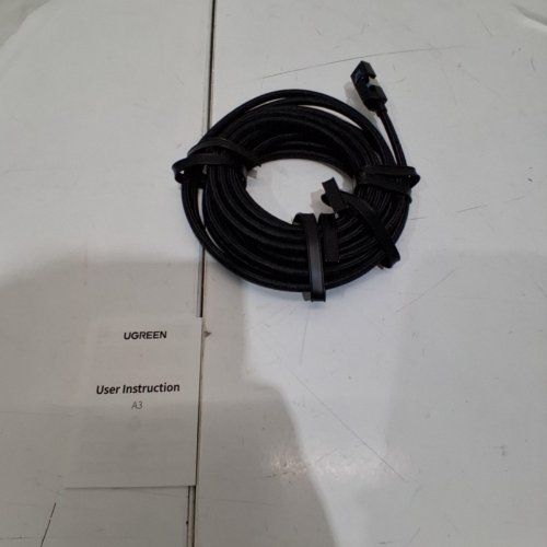 UGREEN CAT 8 BRAIDED ETHERNET CABLE - 15FT - BLACK (MODEL: 80433) image 2