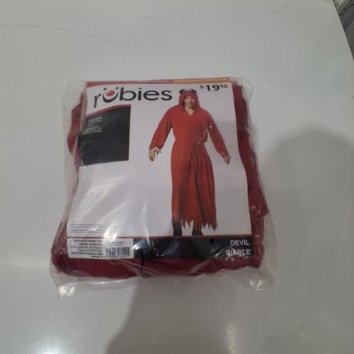 2PC MEN'S RUBIES DEVIL COSTUME - MEDIUM (32-34) - RED (STYLE: DEVIL / DIABLE) image 2