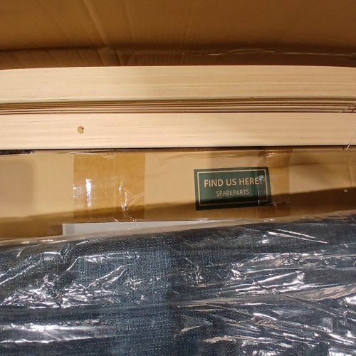 ALLEWIE UPHOLSTERED HEADBOARD AND BED FRAME - KING - BLUE (MODEL: KMLL003) image 3
