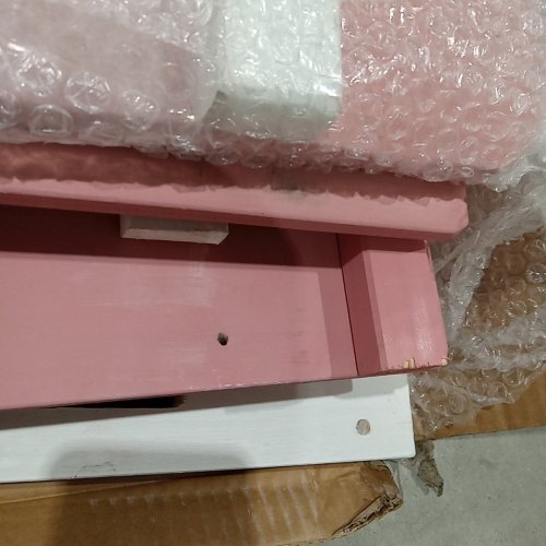 AIVITUVIN KIDS SANDBOX WITH CANOPY AND FOLDABLE BENCH SEATS- 52" X 47.2" - PINK (MODEL: GUT05-P) image 4