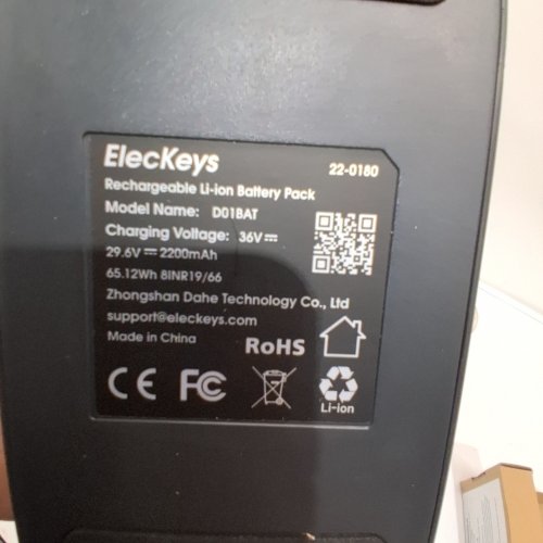 ELECKEYS K10 CORDLESS VACUUM RECHARGEABLE LI-ION BATTERY PACK REPLACEMENT (WITHOUT ADAPTER) - GREY (MODEL: D01BAT) image 2