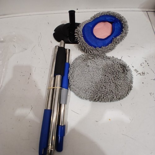 2-IN-1 CAR DETAILING EXTENDABLE BRUSH - 62" - BLUE/GRAY image 2