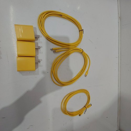 3PK CABEPOW FAST USB-C PHONE CHARGING CABLE AND WALL ADAPTER - 10FT X2 & 6FT - YELLOW image 2