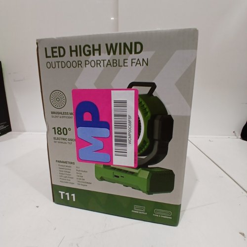 FIMILO 2000MAH LED HIGH WIND OUTDOOR PORTABLE FAN - GREEN (MODEL: T11) image 3