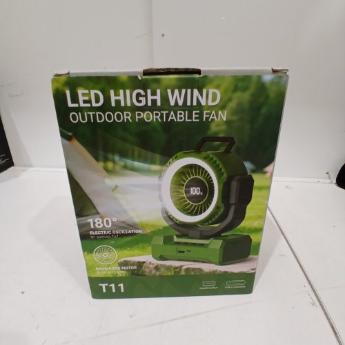FIMILO 2000MAH LED HIGH WIND OUTDOOR PORTABLE FAN - GREEN (MODEL: T11) image 4