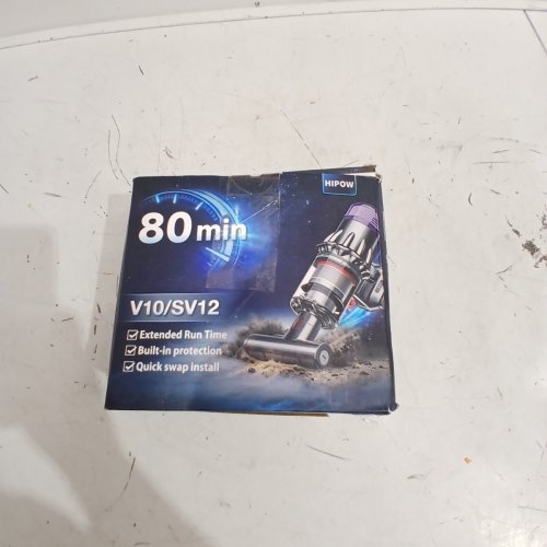 HIPOW LI-ION CORDLESS VACUUM BATTERY - 25 V / 8000 MAH - BLACK (MODEL: V10/SV12) image 4
