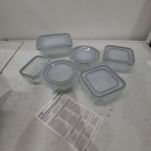 26PC GLASS LOCK TEMPERED GLASS AIRTIGHT FOOD STORAGE CONTAINER SET - ASSORTED SIZES - CLEAR (MODEL: 1379252) image 2