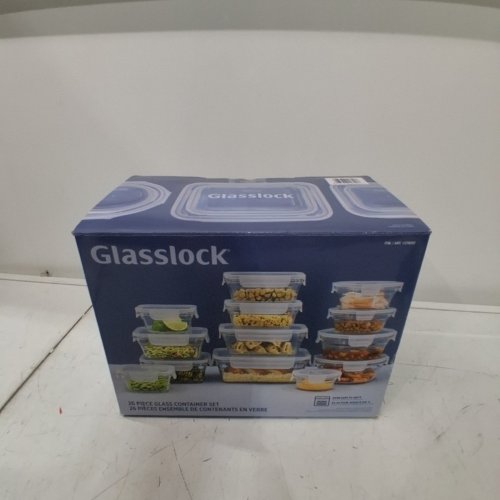 26PC GLASS LOCK TEMPERED GLASS AIRTIGHT FOOD STORAGE CONTAINER SET - ASSORTED SIZES - CLEAR (MODEL: 1379252) image 3
