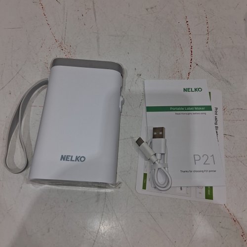 NELKO PORTABLE BLUETOOTH LABEL MAKER WITH COMPANION APP - WHITE/GREY (MODEL: P21) image 3