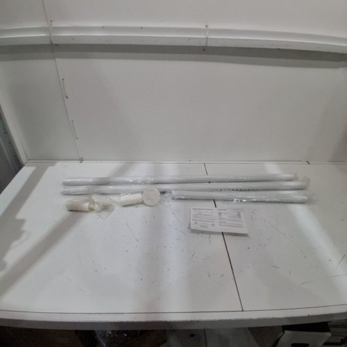 AIZESI ADJUSTABLE TENSION CURTAIN RODS - 51" TO 128" - WHITE image 2
