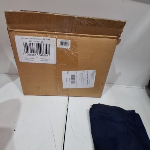 2PC SLEEPDOWN COMFORTER SET - TWIN - NAVY BLUE image 4