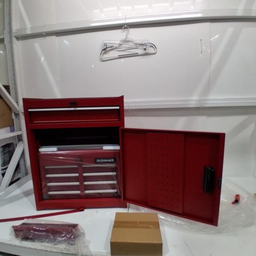 COSTWAY 5-DRAWER METAL ROLLING TOOL CHEST CABINET TOOL STORAGE BOX WITH WHEELS - 40" - RED (MODEL: TL35688RE) image 2