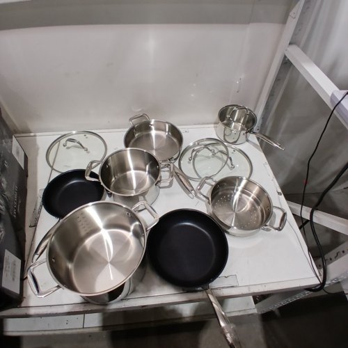 11PC CIWETE TRI-PLY STAINLESS STEEL POTS AND PANS SET - STAINLESS STEEL image 2