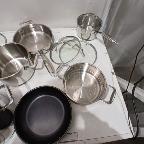 11PC CIWETE TRI-PLY STAINLESS STEEL POTS AND PANS SET - STAINLESS STEEL image 4